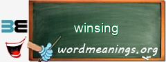 WordMeaning blackboard for winsing